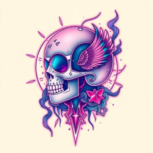 Vaporwave Cyber Tattoo