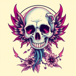 Vaporwave Death Tattoo