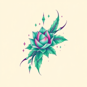Vaporwave Emerald Tattoo
