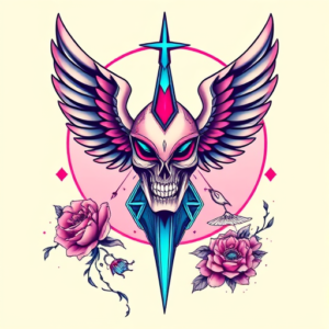 Vaporwave Evangelion Tattoo