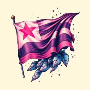 Vaporwave Flag Tattoo