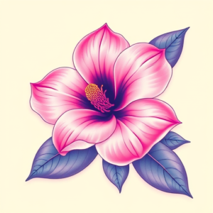 Vaporwave Gardenia Tattoo