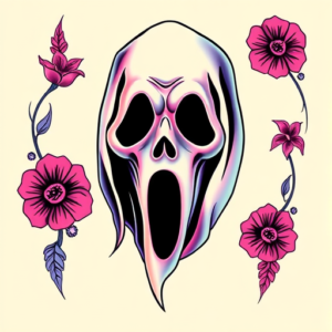 Vaporwave Ghostface Tattoo