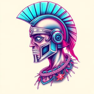 Vaporwave Gladiator Tattoo