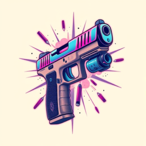 Vaporwave Glock Tattoo