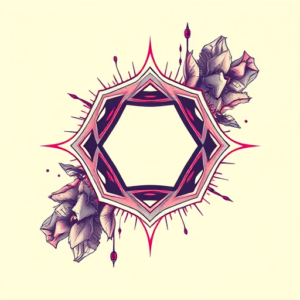 Vaporwave Hexagon Tattoo