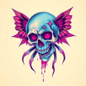 Vaporwave Horror Tattoo
