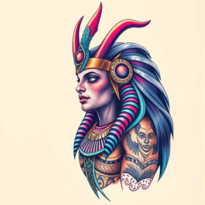 Vaporwave Horus Tattoo