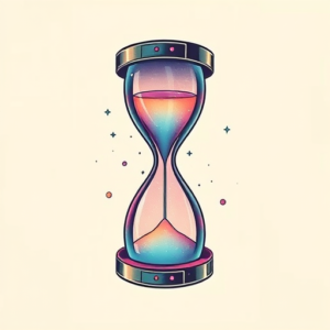Vaporwave Hourglass Tattoo
