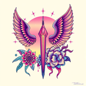 Vaporwave Icarus Tattoo