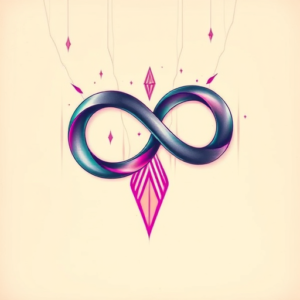 Vaporwave Infinity Tattoo