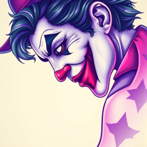 Vaporwave Joker Tattoo