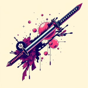 Vaporwave Katana Tattoo