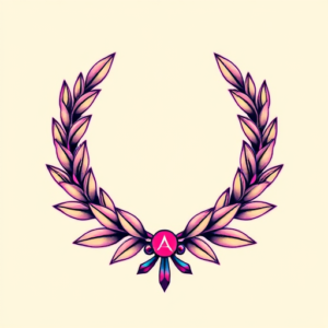 Vaporwave Laurel Tattoo