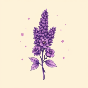 Vaporwave Lavender Tattoo