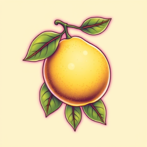Vaporwave Lemon Tattoo
