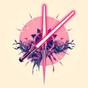 Vaporwave Lightsaber Tattoo