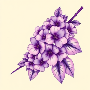 Vaporwave Lilac Tattoo