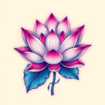 Vaporwave Lotus Tattoo
