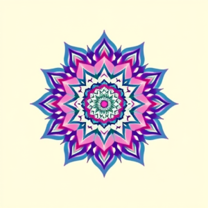 Vaporwave Mandala Tattoo