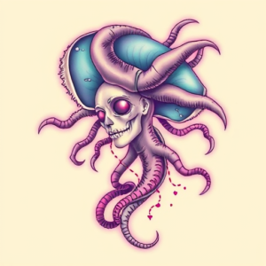 Vaporwave Medusa Tattoo