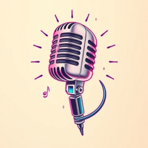 Vaporwave Microphone Tattoo
