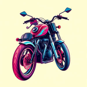 Vaporwave Motorcycle Tattoo