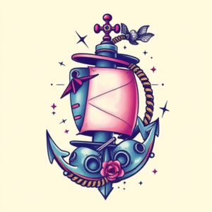 Vaporwave Nautical Tattoo