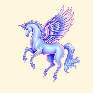 Vaporwave Pegasus Tattoo
