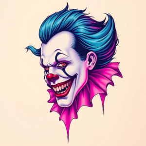 Vaporwave Pennywise Tattoo