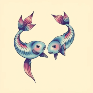 Vaporwave Pisces Tattoo