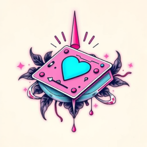 Vaporwave Planchette Tattoo