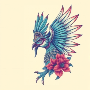Vaporwave Quetzalcoatl Tattoo