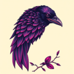 Vaporwave Raven Tattoo