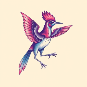 Vaporwave Roadrunner Tattoo