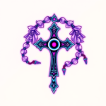 Vaporwave Rosary Tattoo