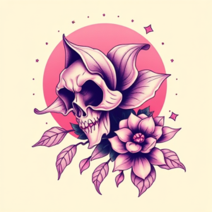 Vaporwave Sampaguita Tattoo