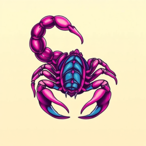 Vaporwave Scorpio Tattoo