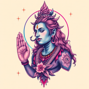 Vaporwave Shiva Tattoo