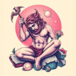 Vaporwave Sisyphus Tattoo