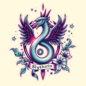 Vaporwave Slytherin Tattoo