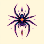 Vaporwave Spider Tattoo