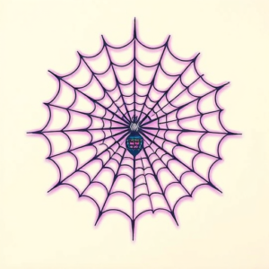 Vaporwave Spiderweb Tattoo