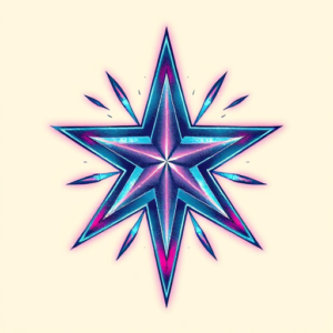 Vaporwave Star Tattoo