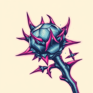 Vaporwave Thorn Tattoo