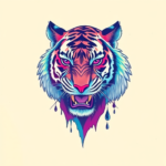 Vaporwave Tiger Tattoo