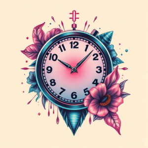 Vaporwave Time Tattoo