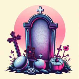 Vaporwave Tombstone Tattoo