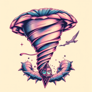 Vaporwave Tornado Tattoo
