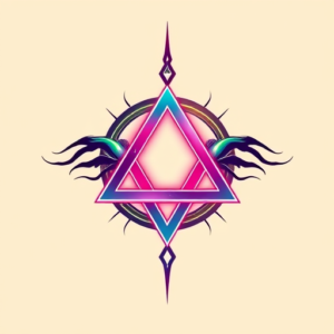 Vaporwave Triquetra Tattoo